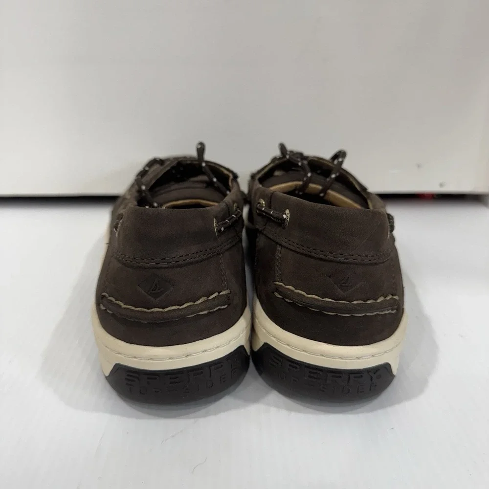 Sperry Billfish 3-Eye Boat Shoes Mens 12 Brown Nubuck Leather Preppy